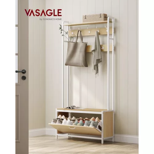 vasagle-mobilier-hol-cu-bancheta-umerase-dulap-de-pantofi-stejar-si-alb-85x30x180cm