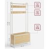 vasagle-mobilier-hol-cu-bancheta-umerase-dulap-de-pantofi-stejar-si-alb-85x30x180cm