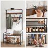 vasagle-mobilier-hol-cu-rafturi-umerase-suport-pentru-pantofi-si-scaun-maro-rustic-2