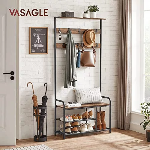 vasagle-mobilier-hol-cu-rafturi-umerase-suport-pentru-pantofi-si-scaun-maro-rustic-2