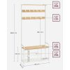 vasagle-mobilier-hol-cu-rafturi-umerase-suport-pentru-pantofi-si-scaun-stejar-si-alb-1