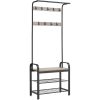 vasagle-mobilier-hol-cu-rafturi-umerase-suport-pentru-pantofi-si-scaun-greige-183x72x33cm