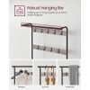 vasagle-mobilier-hol-cu-rafturi-umerase-suport-pentru-pantofi-si-scaun-greige-183x72x33cm
