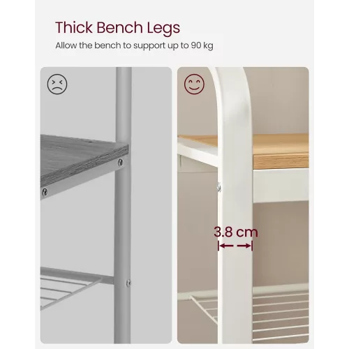 vasagle-mobilier-hol-cu-rafturi-umerase-suport-pentru-pantofi-si-scaun-stejar-183x72x33cm