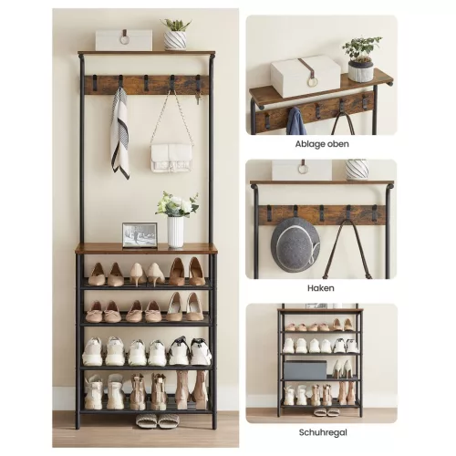 vasagle-mobilier-hol-cu-umerasecu-raft-depozitare-pantofi-4-nivele-maro-rustic-6832182cm