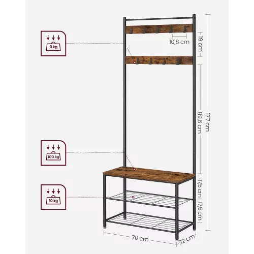 vasagle-mobilier-hol-cu-rafturi-umerasecu-suport-pentru-pantofi-si-scaun-maro-rustic