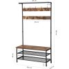 vasagle-mobilier-hol-cu-rafturi-umerasecu-suport-pentru-pantofi-si-scaun-maro-rustic-2