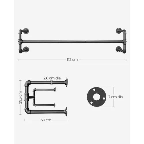 songmics-cuier-haine-negru-110x30x29cm