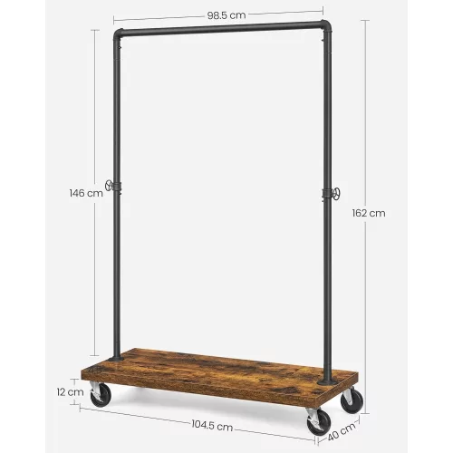 vasagle-suport-pentru-haine-pe-roti-negru-160x104x40-cm