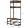 vasagle-mobilier-hol-cu-rafturi-umerasecu-suport-pentru-pantofi-si-scaun-maro-rustic-3