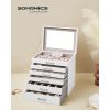 songmics-cutie-de-bijuterii-cu-5-sertare-si-oglinda-alb-30x21x31cm