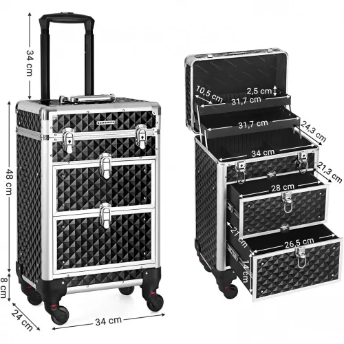 songmics-geanta-de-machiaj-de-depozitare-cosmetice-rulanta-neagra-34x25x57cm