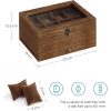 songmics-cutie-ceas-din-lemn-cu-8-compartimente-capac-din-sticla-maro-27x20x13cm