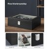 songmics-cutie-de-ceas-din-piele-artificiala-cu-10-compartimente-capac-din-sticla-negru