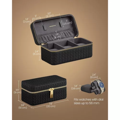 songmics-cutie-de-ceas-pentru-3-ceasuri-piele-artificiala-in-relief-suprafata-neagra
