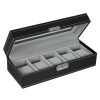 songmics-cutie-de-ceas-din-piele-artificiala-cu-5-compartimente-capac-din-sticla-negru