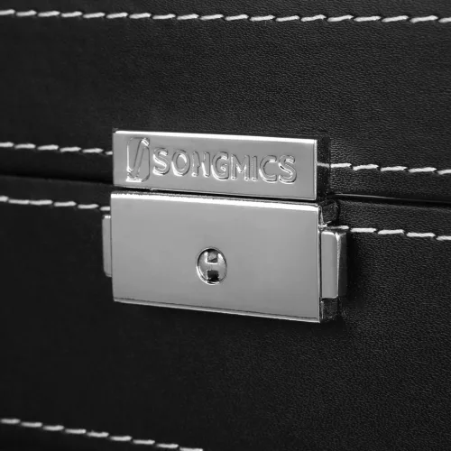 songmics-cutie-de-ceas-din-piele-artificiala-cu-5-compartimente-capac-din-sticla-negru