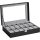 songmics-carcasa-din-piele-ecologica-cu-12-compartimente-capac-din-sticla-negru-30x20x8cm