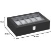 songmics-carcasa-din-piele-ecologica-cu-12-compartimente-capac-din-sticla-negru-30x20x8cm