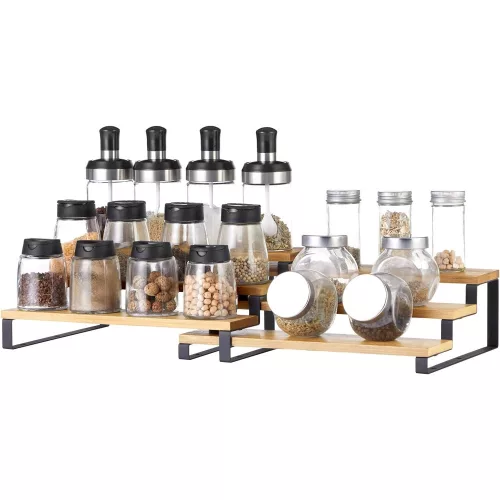 songmics-set-de-2-bucati-suport-condimente-din-bambus-3-niveluri-negru-32x24x119cm
