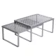 Raft de organizare pentru bucătărie, 2 bucăți, argintiu, 32 x 23 x 15 cm