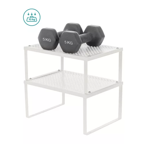 songmics-raft-organizator-bucatarie-2-piese-stivuibil-alb