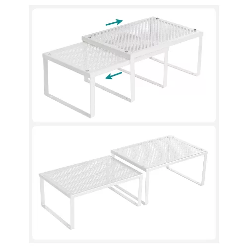 songmics-raft-organizator-bucatarie-2-piese-stivuibil-alb