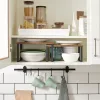 Raft organizator pentru bucătărie, 2 piese, maro rustic, 30x19.5x15.6 cm
