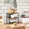 Raft organizator pentru bucătărie, 2 piese, maro rustic, 30x19.5x15.6 cm
