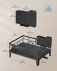 Suport pentru uscare vase, suport pentru vase de bucătărie, tavă de colectare a picăturilor, negru