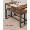 vasagle-masa-cu-doua-banci-maro-rustic-110x70x75cm