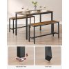 vasagle-masa-cu-doua-banci-maro-rustic-110x70x75cm