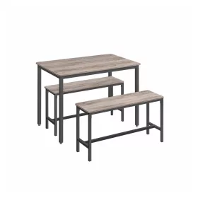 vasagle-masa-cu-doua-banci-greige-si-negru-110x70x75cm
