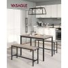 vasagle-masa-cu-doua-banci-greige-si-negru-110x70x75cm