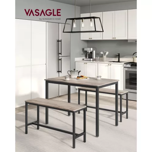 vasagle-masa-cu-doua-banci-greige-si-negru-110x70x75cm