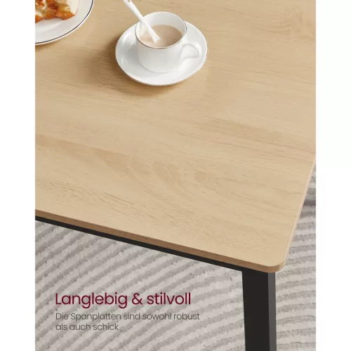 vasagle-masa-cu-doua-banci-stejar-si-negru-110x70x75cm