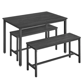 vasagle-masa-cu-doua-banci-neagra-110x70x75cm