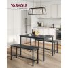 vasagle-masa-cu-doua-banci-neagra-110x70x75cm