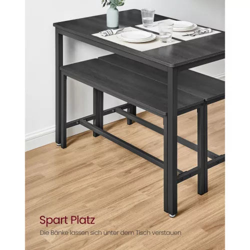 vasagle-masa-cu-doua-banci-neagra-110x70x75cm