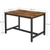 vasagle-masa-pentru-4-persoane-maro-rustic-120x75x75cm