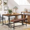 vasagle-masa-pentru-4-persoane-maro-rustic-120x75x75cm