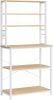 vasagle-raft-de-bucatarie-cu-6-rafturi-6-carlige-stejar-si-alb-80x40x167cm
