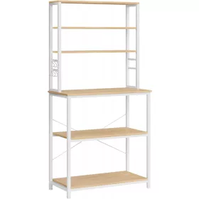 vasagle-raft-de-bucatarie-cu-6-rafturi-6-carlige-stejar-si-alb-80x40x167cm