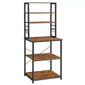 vasagle-raft-de-bucatarie-cu-3-rafturi-6-carlige-maro-rustic-6040167cm