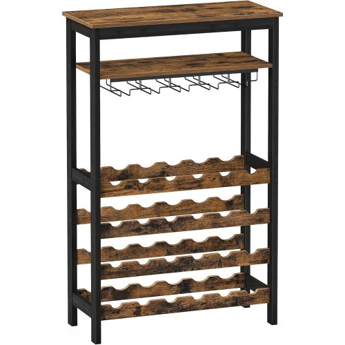 songmics-suport-pentru-vin-pentru-24-de-sticle-de-vin-in-picioare-maro-rustic-66x30x100cm