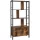 vasagle-raft-cu-separatoare-raft-depozitare-maro-rustic-154x74x30cm
