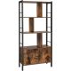 vasagle-raft-cu-separatoare-raft-depozitare-maro-rustic-154x74x30cm