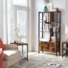 vasagle-raft-cu-separatoare-raft-depozitare-maro-rustic-154x74x30cm
