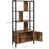vasagle-raft-cu-separatoare-raft-depozitare-maro-rustic-154x74x30cm