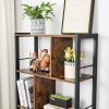 vasagle-raft-cu-separatoare-raft-depozitare-maro-rustic-154x74x30cm